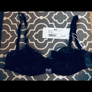 D&G by Dolce & Gabbana Black Low-Cut Bra